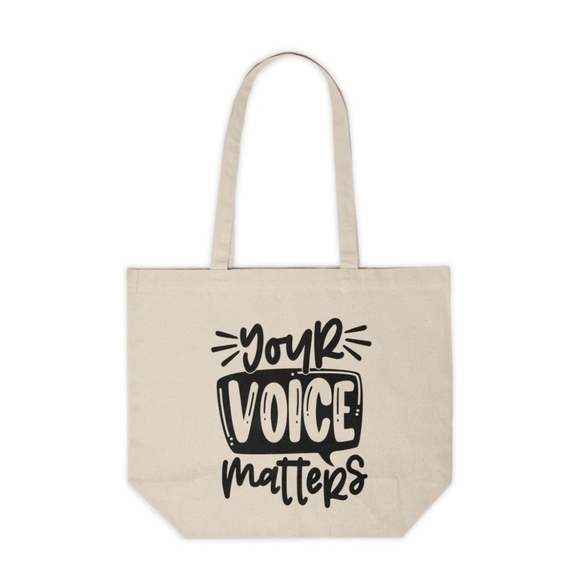 Handmade Handbags - Your Voice Matters Custom Canvas Tote Bag